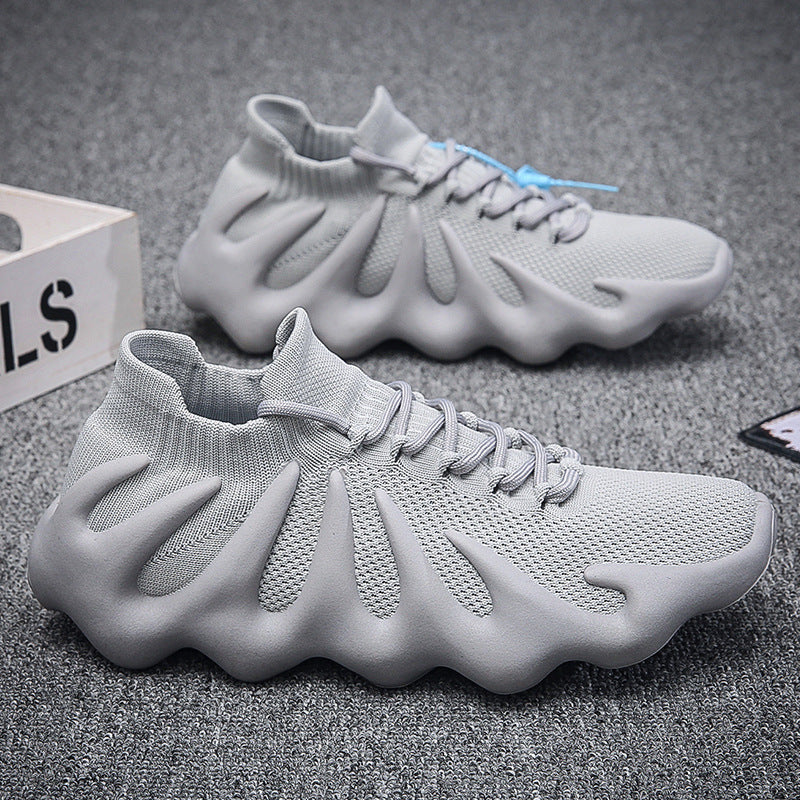 Damen atmungsaktive Freizeitsneaker mit elastischem Kragen und innovativem Sohlen-Design EB