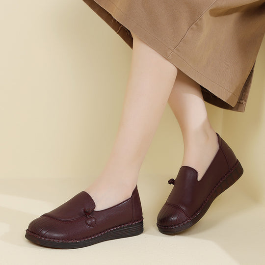 Damen Bequeme Mokassins mit elegantem Riemen und flexibler Sohle EB