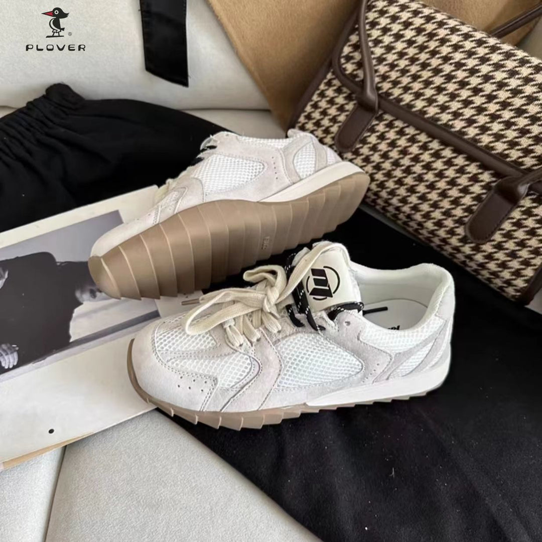 Damen Sportliche Sneakers mit atmungsaktiver Mesh-Oberfläche und stabiler Laufsohle EB