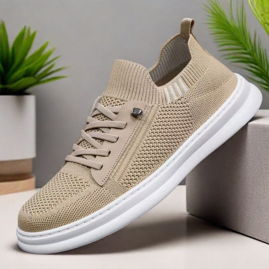 Damen Atmungsaktive Sport Sneakers mit originellem Zipper-Design EB