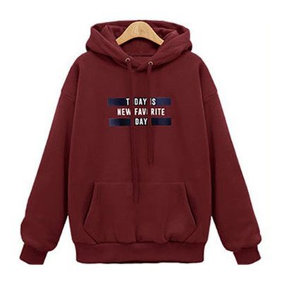 Damen nan lässiger Kapuzenpullover mit Kängurutasche, relaxed Fit und grafischem Statement-Print EB