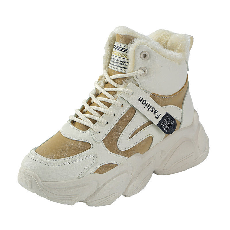 Damen Warme High-Top Sneakers mit isolierendem Innenfutter und rutschfester Sohle EB