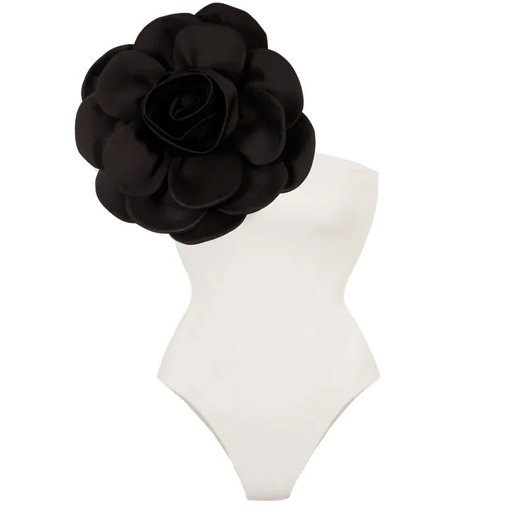 Damen Einteiliger Badeanzug mit einzigartigem Blumendesign EB