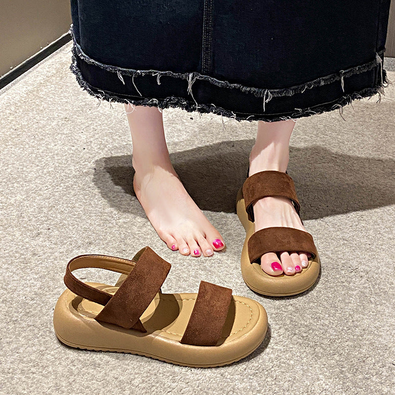 Damen Komfortable Sandalen mit minimalistischen Riemen EB
