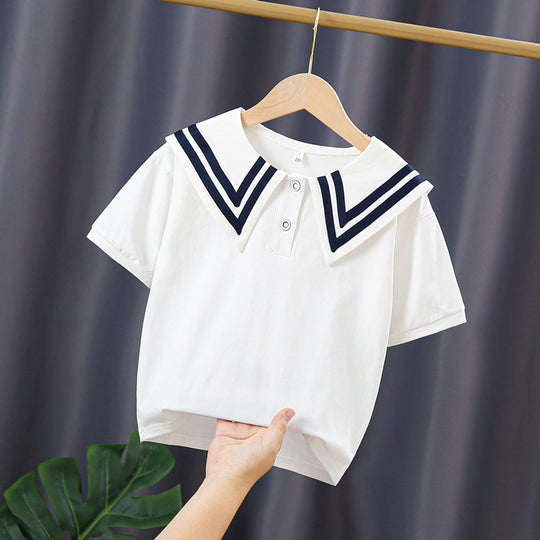 Damen Polo Shirt mit maritimem Kragen EB