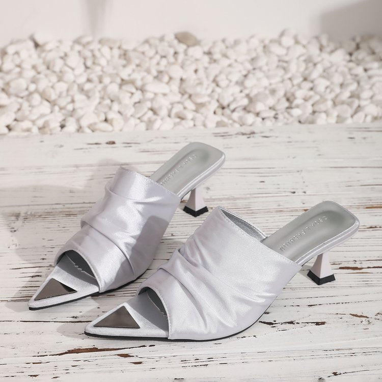 Damen Elegante Slingback-Mules mit spitzem Zehenbereich EB