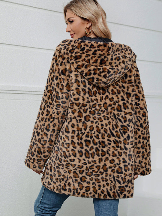 Damen futuristische Leopardenfelljacke EB