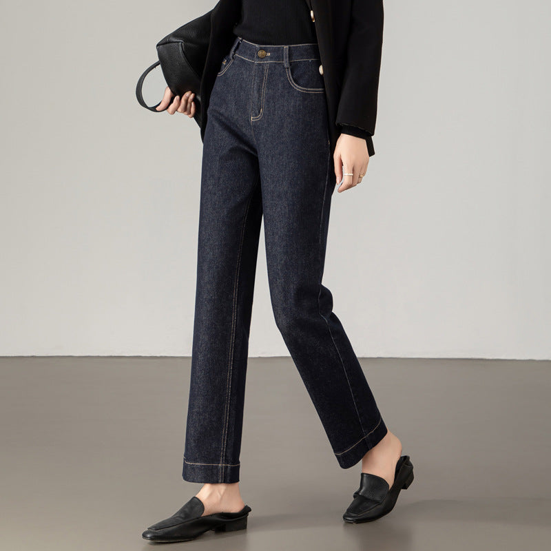 Damen hoch geschnittene Stoffhose
