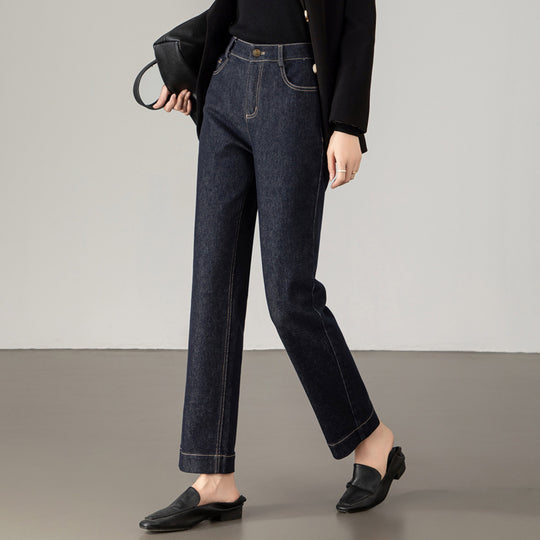 Damen hoch geschnittene Stoffhose