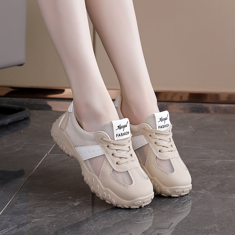Damen Atmungsaktive Freizeit-Sneakers mit flexiblem Netzmaterial und rutschfester Sohle EB