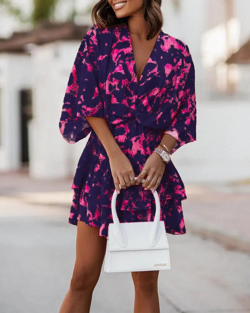 Damen Sommerkleid im lässigen Chiffon-Stil EB