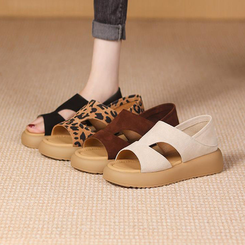 Damen Komfortable und modische Sandalen mit angesagtem Riemchen-Design EB