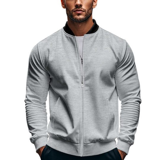 Herren sportliche Jacke mit praktischem Reißverschluss und atmungsaktiven Materialien EB