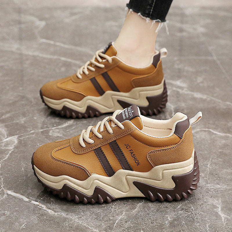 Damen Sportliche Chunky Sneakers mit rutschfester Sohle und atmungsaktivem Obermaterial EB