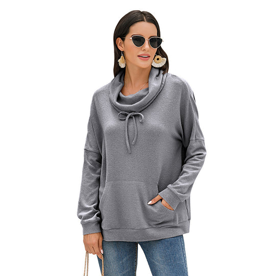 Damen Kapuzenpullover mit asymmetrischem Schnitt und praktischen Taschen EB