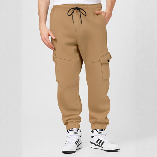 Herren Sportliche Cargo-Jogginghose mit Taschen und elastischem Bund EB