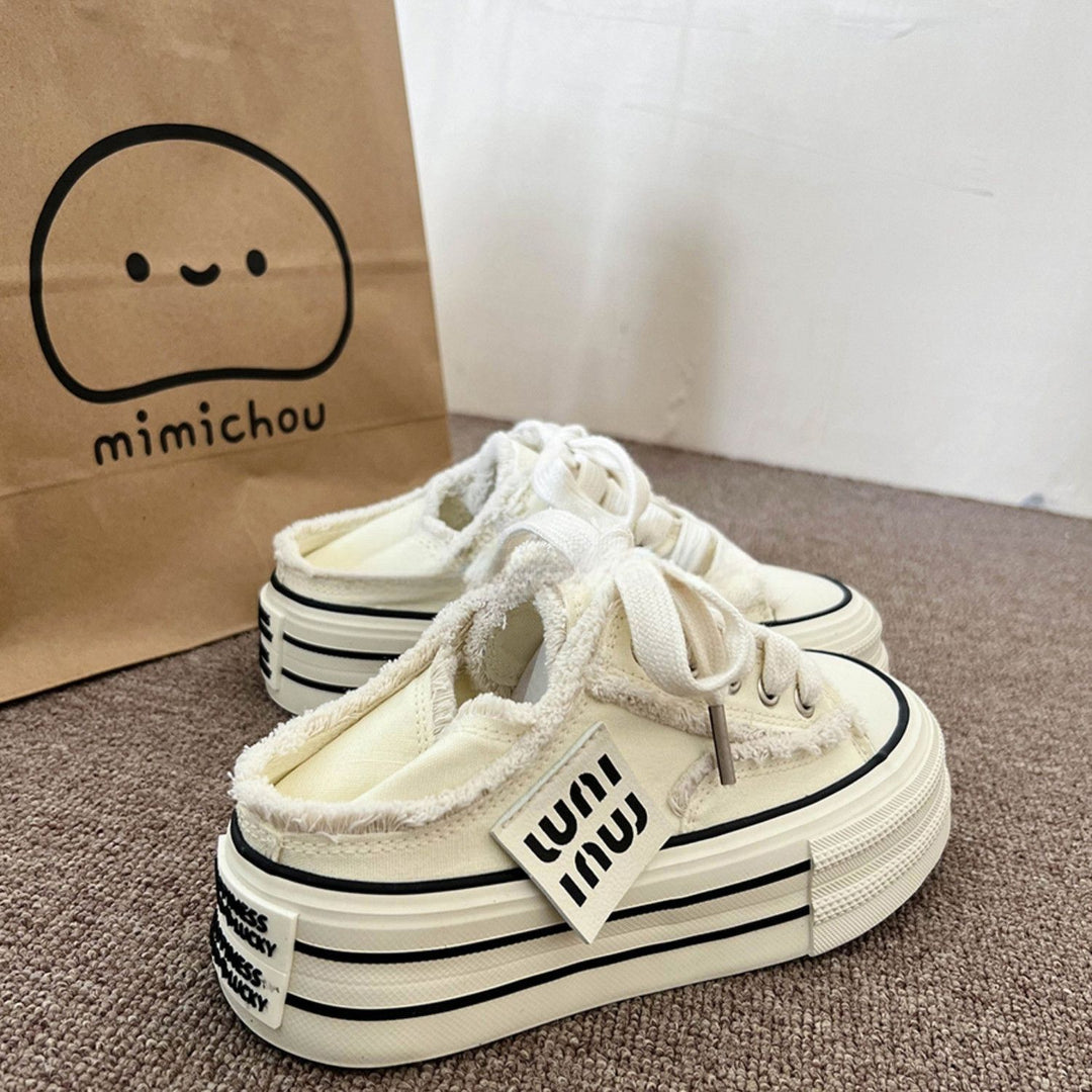 Damen Sneaker mit flauschiger Oberflächenstruktur und trendiger Blocksohle EB