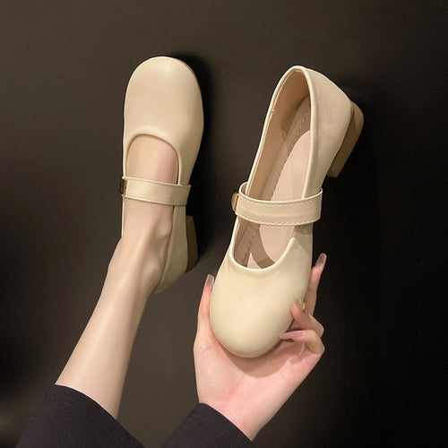 Damen elegante Ballerinas mit dekorativem Riemen EB