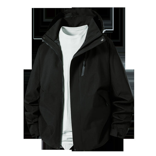 Herren technische Übergangsjacke mit verstellbarem Kapuzenrand EB