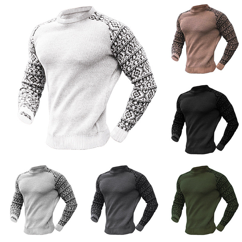 Herren Strickpullover mit grafischem Muster und strukturiertem Design EB