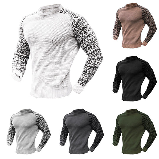 Herren Strickpullover mit grafischem Muster und strukturiertem Design EB