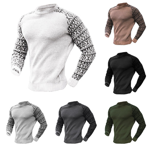 Herren Strickpullover mit grafischem Muster und strukturiertem Design EB