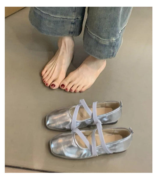 Damen Ballerinas mit modernem Riemchendesign und komfortabler Sohle EB