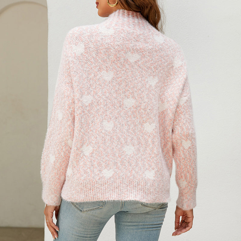 EB | Kuscheliger Herzstrickpullover Für Alltag