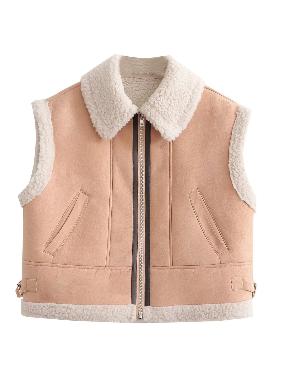 Damen modische Weste mit weichem Fleecefutter und modernem Design EB