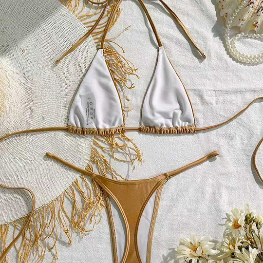 Damen Triangel-Bikini mit verstellbaren Trägersystem und raffinierten Rüschendetails EB