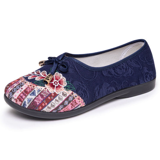 Damen Handbestickte Ballerinas EB