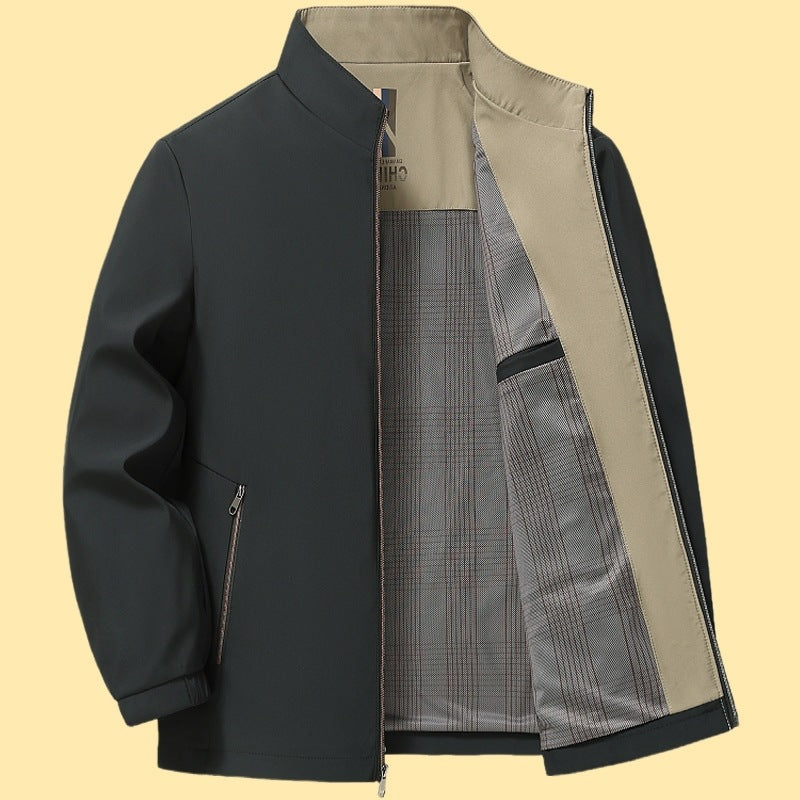 Herren elegante Freizeitjacke mit Stehkragen EB
