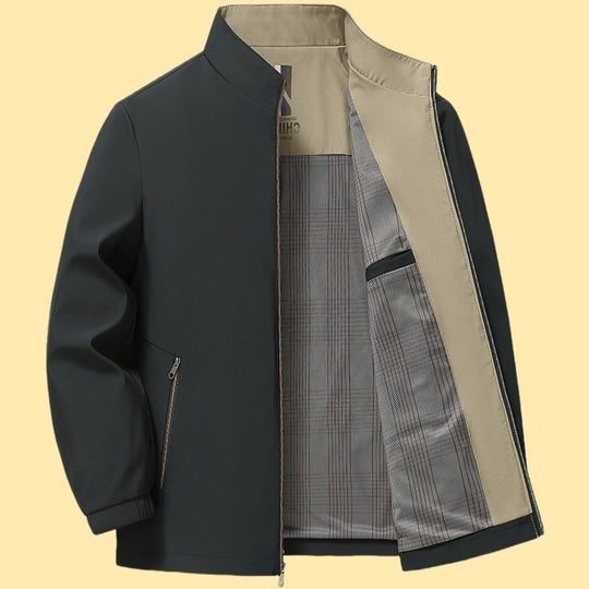 Herren elegante Freizeitjacke mit Stehkragen EB