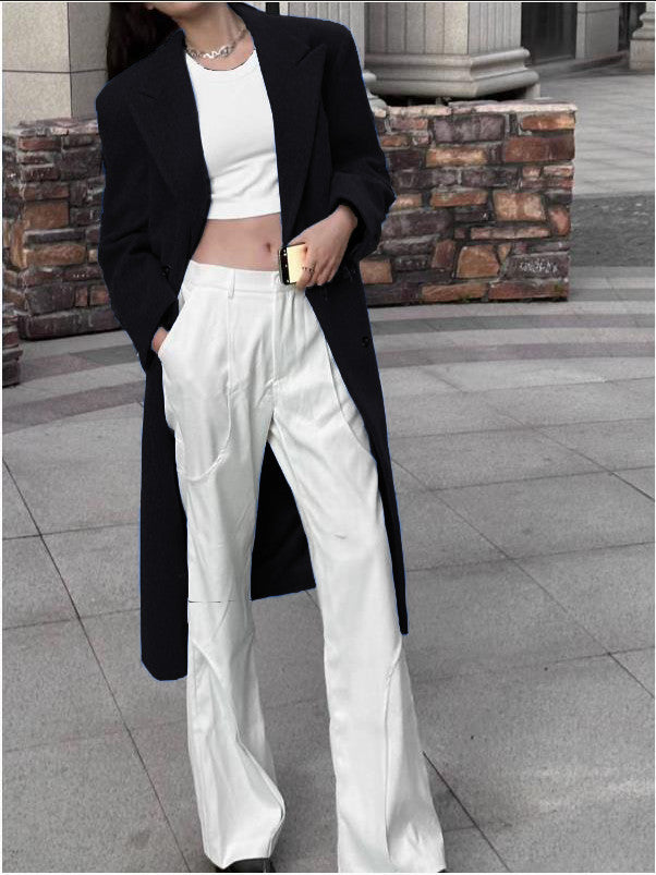 Damen maßgeschneiderter Langblazer mit eleganter Silhouette EB