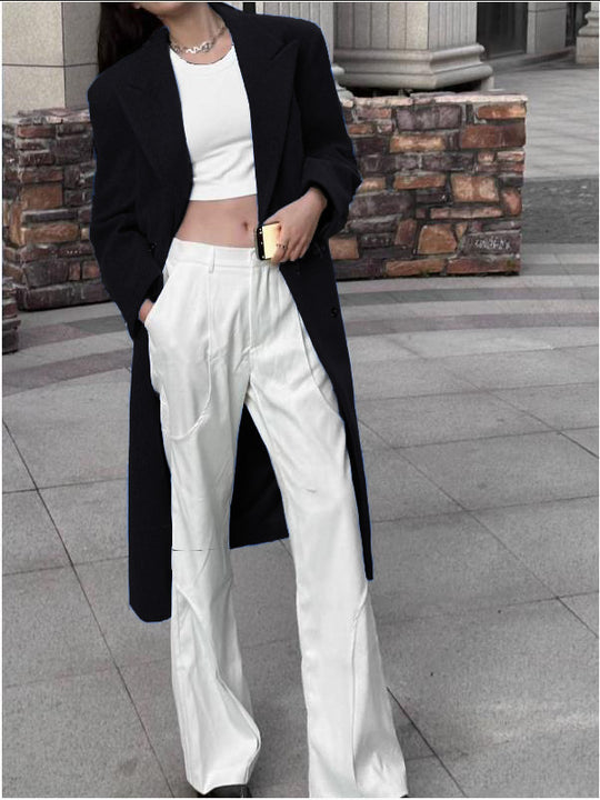 Damen maßgeschneiderter Langblazer mit eleganter Silhouette EB