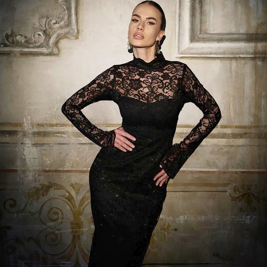Damen Spitzenkleid EB
