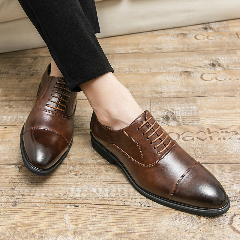 Damen elegante Schnürschuhe aus hochwertigem Leder EB