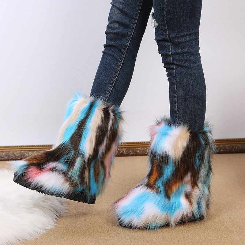 Damen Winterstiefel mit kuscheligem Kunstfell-Futter und rutschfester Sohle EB
