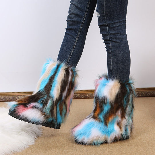 Damen Winterstiefel mit kuscheligem Kunstfell-Futter und rutschfester Sohle EB