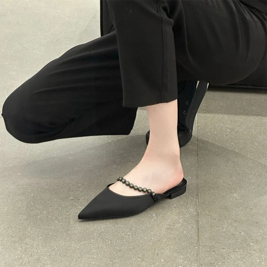 Damen Elegante und funkelnde Pumps mit spitzem Design und glamourösem Akzent EB