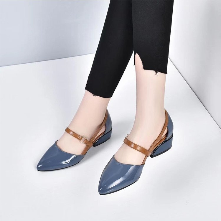 Damen Elegante Ballerinas mit modischer Schnallenverzierung EB