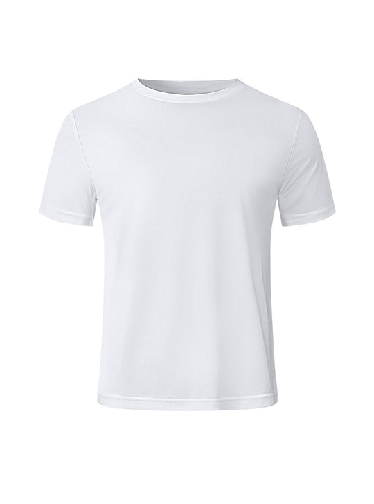 Herren nan meliertes Funktions-T-Shirt mit Rundhalsausschnitt, leichter Baumwollmischung und atmungsaktiver Struktur EB