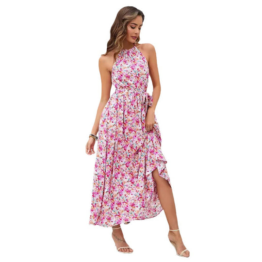 Damen Maxikleid mit floralen Mustern EB