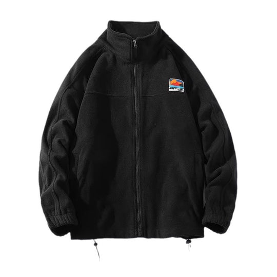 Herren Fleecejacke mit hohem Kragen und praktischen Taschen EB