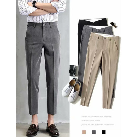 Herren klassische Chino-Hose mit eleganter Passform und subtilen Details EB