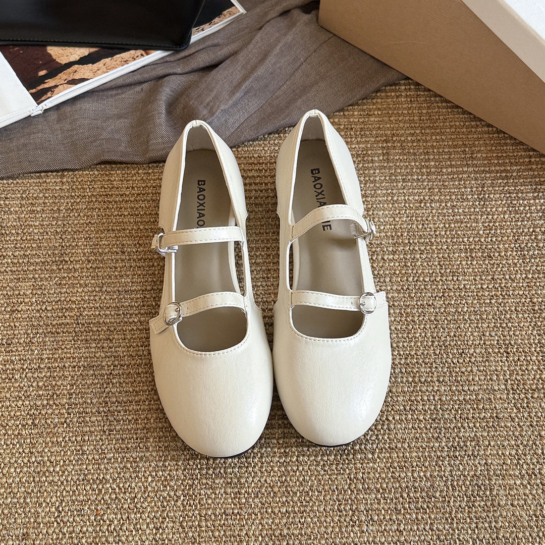 Damen Komfortable Mary Jane Schuhe mit verstellbaren Riemen EB