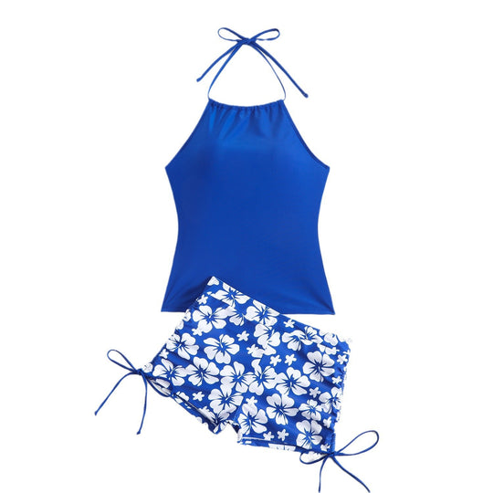 Damen Sportlicher Badeset mit modischen Blumenmuster EB