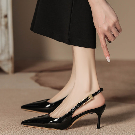 Damen elegante Sling-Pumps mit ausgefallenem Riemen und modischem Absatz EB