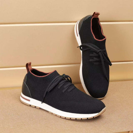 Damen Komfortable Sneaker mit atmungsaktiver Strick-Oberfläche EB