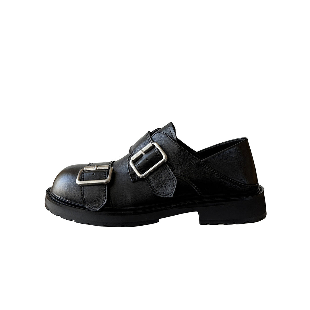 Damen Komfortable Schnürschuhe mit doppeltem Riemen und robustem Profil EB